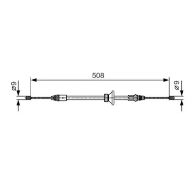 Devolución Gratuita Cable de accionamiento, freno de estacionamiento BOSCH 1 987 482 042